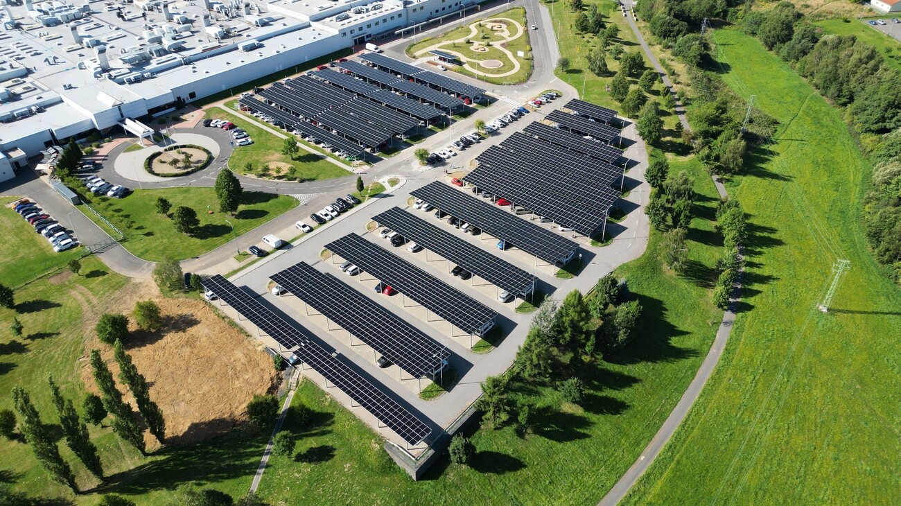 Solární zastřešení parkoviště